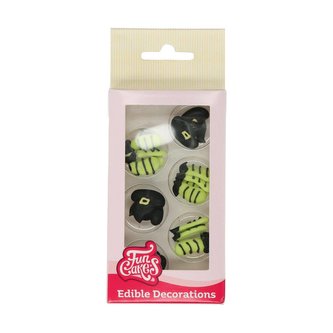 Cukrová zdobení čarodějnice 18ks nohy a klobouk - FunCakes