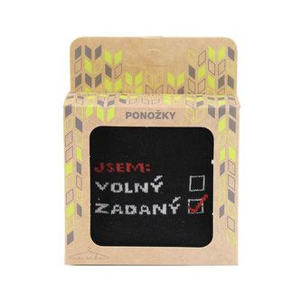 Ponožky Jsem volný / zadaný