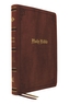 KJV, Large Print Center-Column Reference Bible, Bonded Leather, Brown, Red Letter, Comfort Print