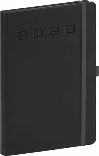 Diář 2020 - Nox - denní, černý-černý 15 × 21 cm