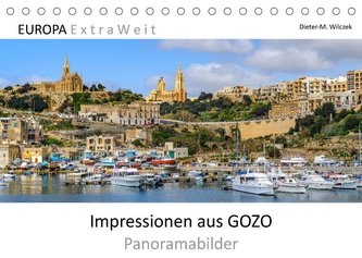 Impressionen aus GOZO - Panoramabilder (Tischkalender 2023 DIN A5 quer)