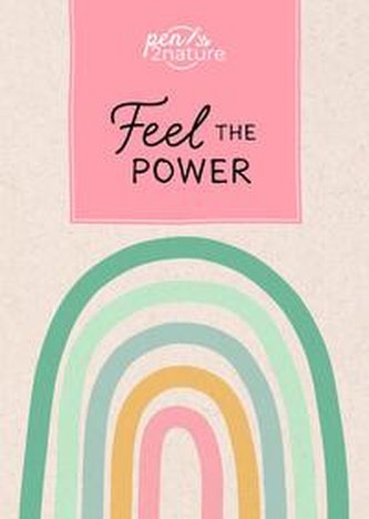 Feel The Power - Notizbuch (Motiv Regenbogen) A5 | dotted | Hardcover
