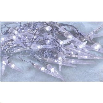 Solight LED venkovní rampouchy, 50LED, časovač, 8 funkcí, IP44, 3xAA baterie