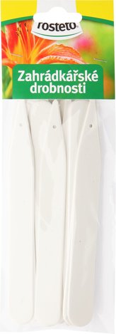 Jmenovka zapich Rosteto L 6 bílá 15x1,7 cm (sada 15ks) rovná