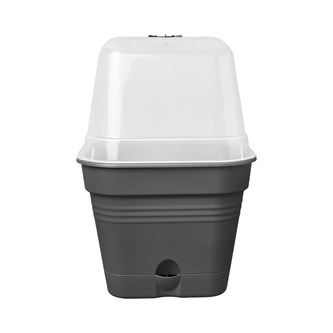 Minipařeniště Green Basics growpot square all-in-1 20 cm -  living black