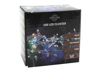 VÁNOČNÍ SVĚTÝLKA 1 M, 100 MULTI, ČASOVAČ, 3XAAA