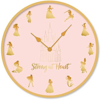 Nástěnné hodiny Disney Princess: Stronger At Heart (průměr 25 cm)