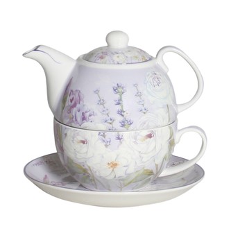 HOME ELEMENTS Souprava na čaj 3 ks, Levandule