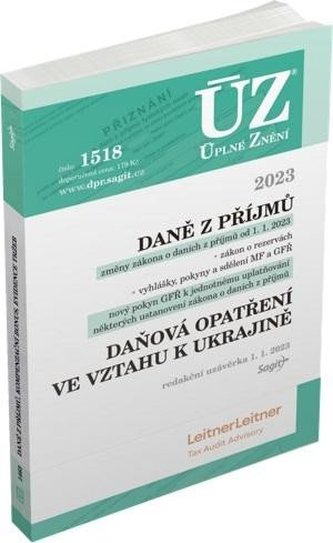 ÚZ 1518 Daně z příjmů 2023