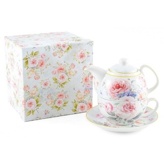 HOME ELEMENTS Souprava na čaj 3 ks, Růže
