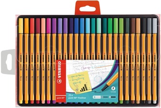 Popisovač STABILO point liner 88 sada 25 ks v pouzdru