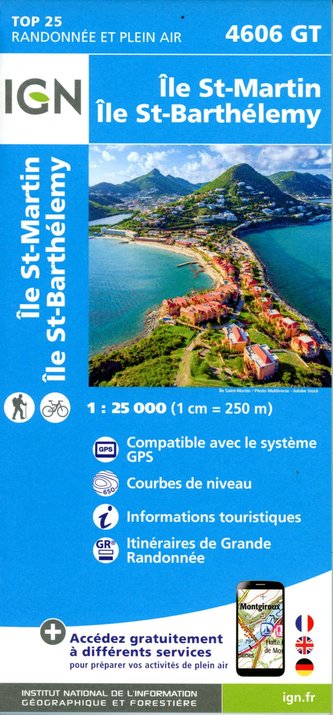 Ile St-Martin - Ile Saint Barthelemy 1:25 000
