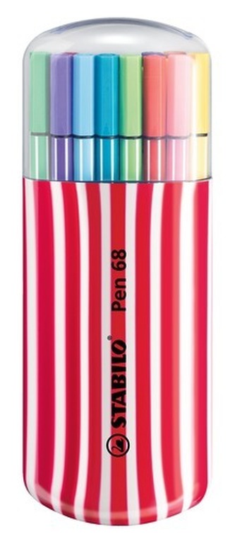 STABILO Pen 68 20 ks Zebrui tmavě červená