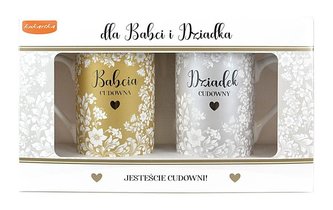 Kubek komplet Q Babcia i Dziadek