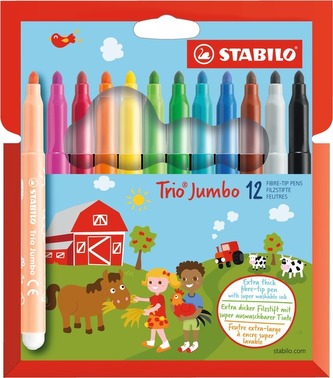 STABILO Trio Jumbo 12 ks Pouzdro