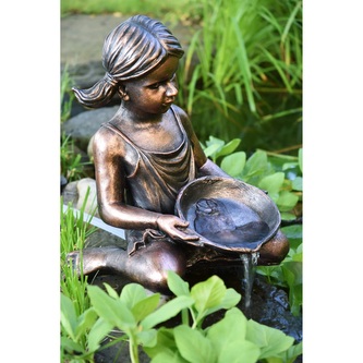 Chrlič dívka s miskou 44x25x45 cm (003230-00)