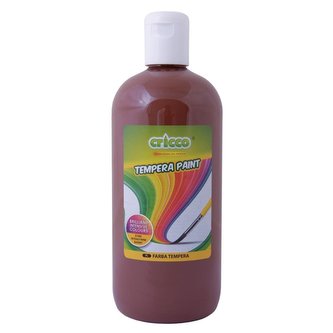 Farba tempera 500ml brązowa CRICCO
