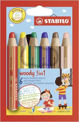 STABILO woody 3 in 1 6 ks Pouzdro