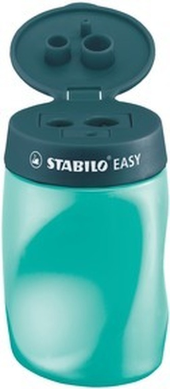 Ořezávátko STABILO EASYsharpener se zásobníkem pro praváky, petrolejové