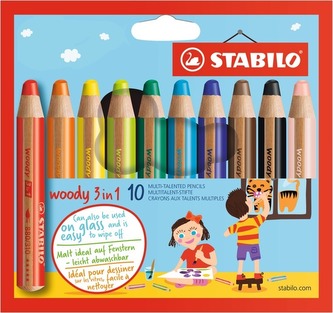 STABILO woody 3 in 1 - 10 ks