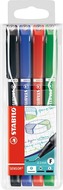 STABILO SENSOR F 4 ks Pouzdro "Colortangle"