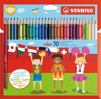 STABILO color 30 ks Kartonové Pouzdro + neon barvy
