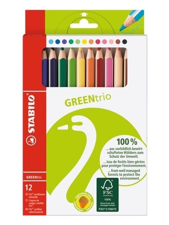 STABILO GREENtrio 12 ks Pouzdro
