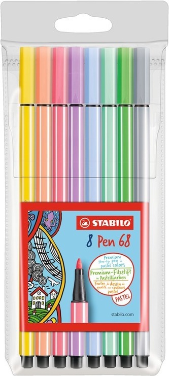 STABILO Pen 68 8 ks Pouzdro  "PASTEL"