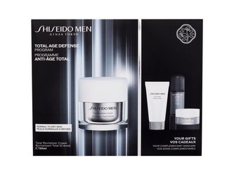 Shiseido MEN denní pleťový krém MEN Total Revitalizer Cream 50 ml + čisticí pleťový krém MEN Face Cleanser 30 ml + pleťové sérum MEN ULTIMUNE Power Infusing Concentrate 10 ml + pleťový krém MEN Total Revitalizer Cream 10 ml