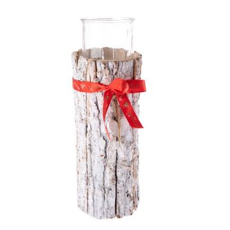 Dřevěný svícen se sklem, 0/10