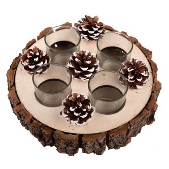 Dřevěný adventní svícen, 0/6