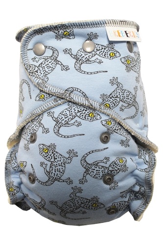 BIO Kalhotková plenka (M) - Ještěrky PAT, šedé patentky