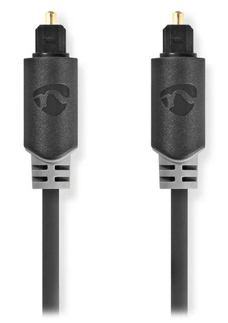 NEDIS optický audiokabel/ TosLink zástrčka - TosLink zástrčka / antracit/ 3m