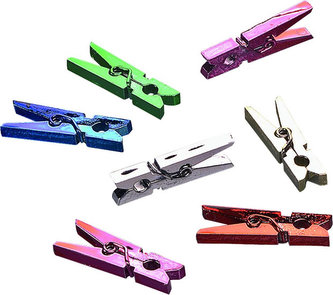 Mini kolíčky 2,5 cm  - mix barev 20 ks