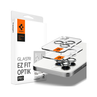 Spigen Glass EZ Fit Optik Pro 2 Pack tvrzené sklo na fotoaparát iPhone 14 Pro/iPhone 14 Pro Max stří