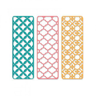 SIZZIX Thinlits vyřezávací  kovové šablony - kreativní pozadí 3 ks