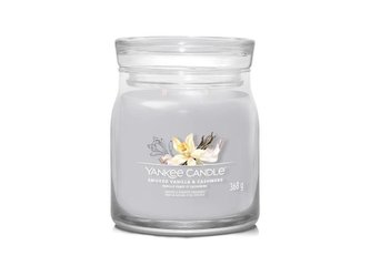 YANKEE CANDLE Smoked Vanilla & Cashmere svíčka 368g / 2 knoty (Signature střední)