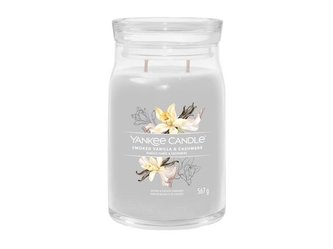 YANKEE CANDLE Smoked Vanilla & Cashmere svíčka 567g / 2 knoty (Signature velký)