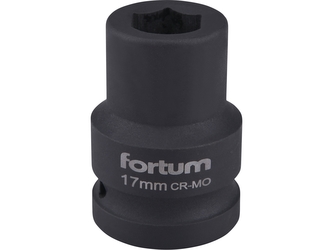 FORTUM hlavice nástrčná rázová 3/4", 17mm, L 52mm