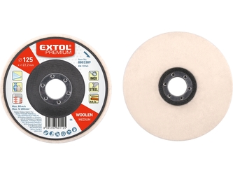 EXTOL PREMIUM kotouč leštící filcový/plstěný, celoobvodový rovný, O 125x15mm