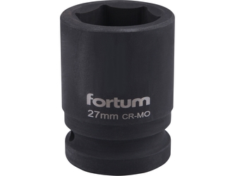 FORTUM hlavice nástrčná rázová 3/4", 27mm, L 52mm