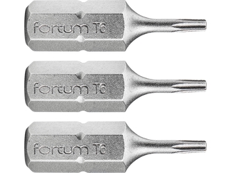 FORTUM hrot TORX, sada 3ks, T 6x25mm, S2