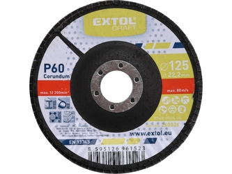EXTOL CRAFT kotouč lamelový šikmý korundový, P60, O 125mm