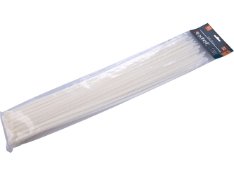 EXTOL PREMIUM pásky stahovací na kabely bílé, 540x7,6mm, 50ks, nylon PA66