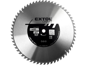 EXTOL CRAFT kotouč pilový s SK plátky, O 600x3,8x30mm, 60T