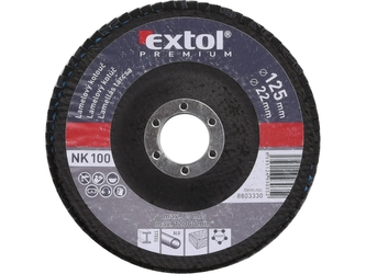 EXTOL PREMIUM kotouč lamelový šikmý korundový, P100, O 125mm