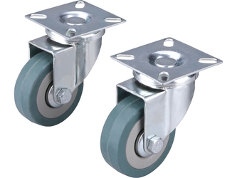 EXTOL PREMIUM kolečka otočná s obručí ze šedé pryže, sada 2ks, průměr 50mm