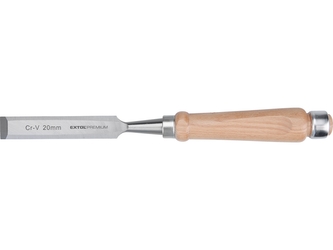 EXTOL PREMIUM dláto s kvalitní bukovou rukojetí, 20mm, délka 280mm, CrV