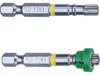 FORTUM hroty sada 2ks TORX s magnetickým kloboučkem, T 30x50mm, S2