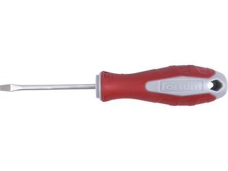 FORTUM šroubovák plochý, (-) 4x75mm, S2